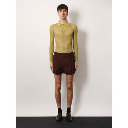 Perforated polo shirt