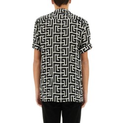 MONOGRAM PRINT PAJAMA SHIRT
