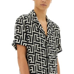 MONOGRAM PRINT PAJAMA SHIRT