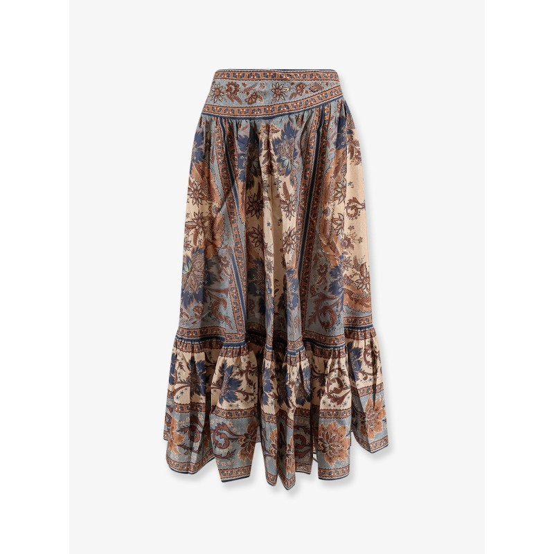 Ascension Tiered midi skirt