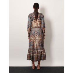 Ascension Tiered midi skirt