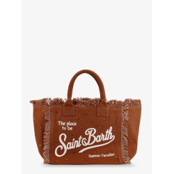 Vanity cotton handbag with rhinestones