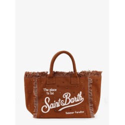 Vanity cotton handbag with rhinestones