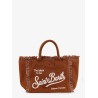Vanity cotton handbag with rhinestones