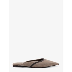 Suede mule with Monili detail