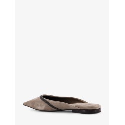 Suede mule with Monili detail