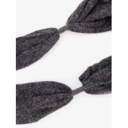 Cashmere scarf with Monili detail