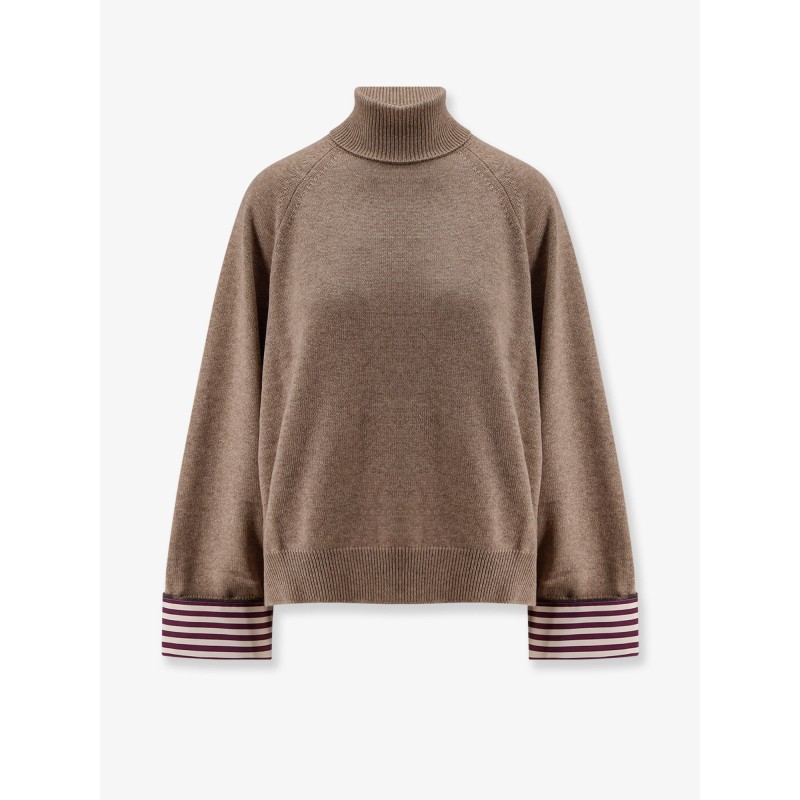 Cashmere sweater with Monili detail