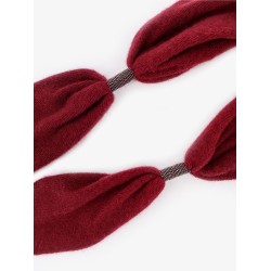 Cashmere scarf with Monili detail