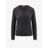 Wool blend sweater with all-over sequins