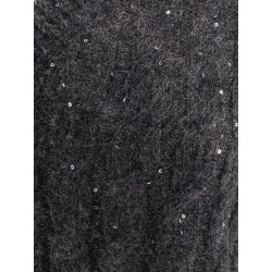 Wool blend sweater with all-over sequins