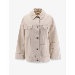 Oversize cotton jacket with belt