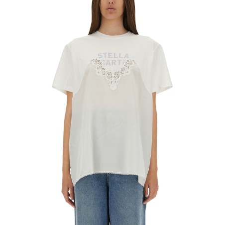 T-SHIRT WITH LACE INSERT