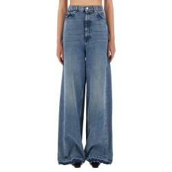 WIDE-LEG JEANS WITH CONTRASTING PANELS