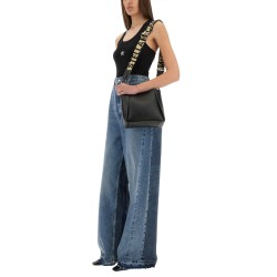 WIDE-LEG JEANS WITH CONTRASTING PANELS
