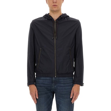 "L-CALFO1" JACKET WITH HOOD AND ZIPPER