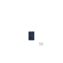Denim-effect FF Jacquard bi-fold wallet