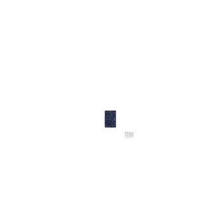 Denim-effect FF Jacquard bi-fold wallet