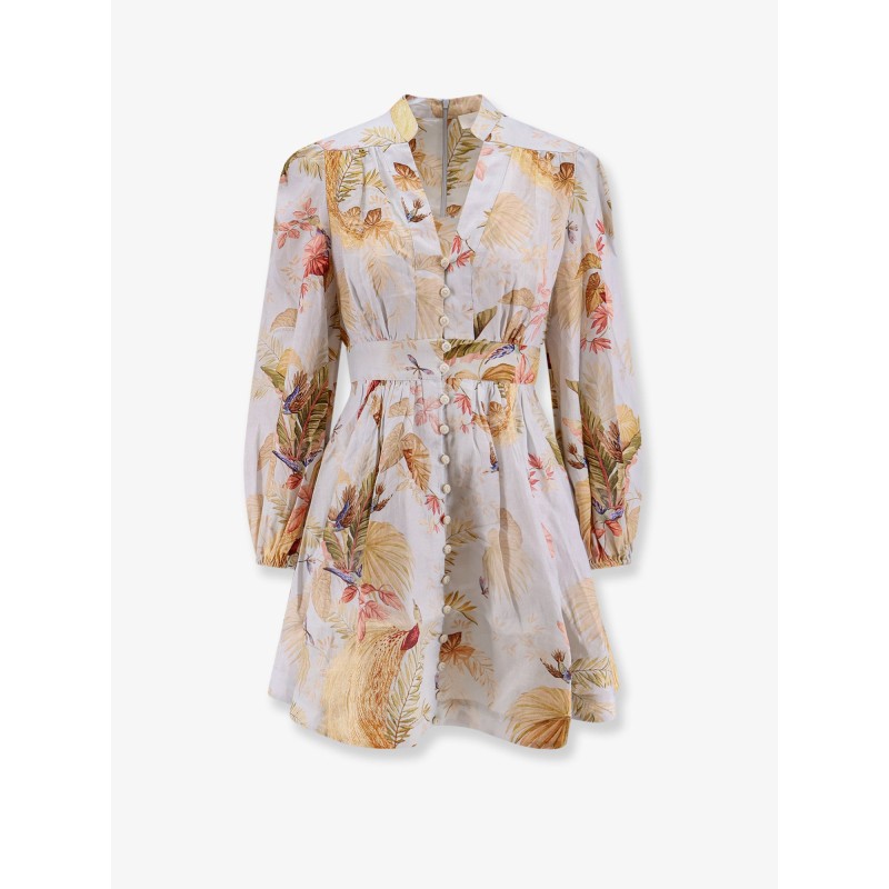 Ascension Plunge linen short dress