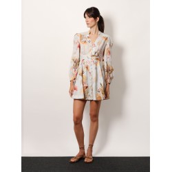 Ascension Plunge linen short dress