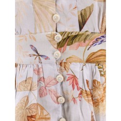Ascension Plunge linen short dress