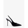 Lidia patent leather slingback decolleté