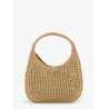 Viscose handbag with rafia effect
