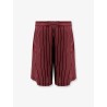 Viscose shorts with pinstripe motif