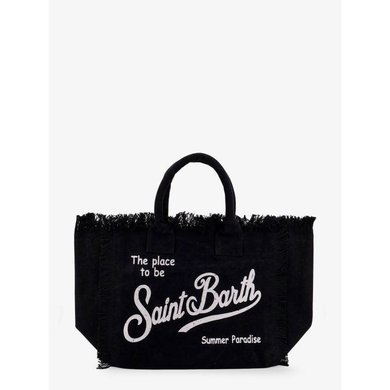 Vanity cotton handbag with maxi logo print