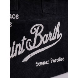 Vanity cotton handbag with maxi logo print