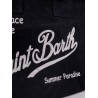 Vanity cotton handbag with maxi logo print