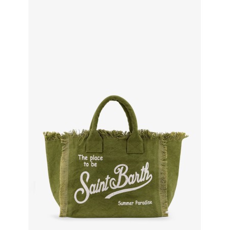 Vanity cotton handbag with maxi logo print
