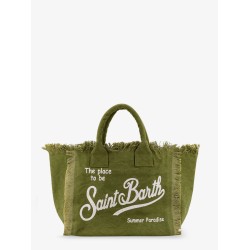 Vanity cotton handbag with maxi logo print