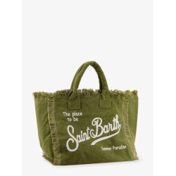 Vanity cotton handbag with maxi logo print