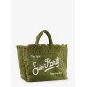 Vanity cotton handbag with maxi logo print