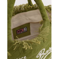 Vanity cotton handbag with maxi logo print