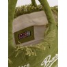Vanity cotton handbag with maxi logo print