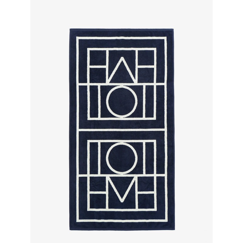 Monogram organic cotton beach towel