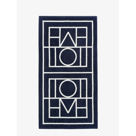 Monogram organic cotton beach towel