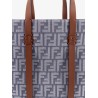 Summer Tote FF jacquard fabric shoulder bag with fringes