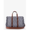 Summer Tote FF jacquard fabric shoulder bag with fringes