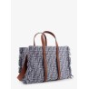 Summer Tote FF jacquard fabric shoulder bag with fringes