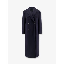 Double-breasted wool coat