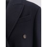Double-breasted wool coat