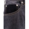 Turned up jeans with straight leg