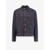 Denim jacket with iconic Intrecciato patch