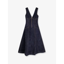 Denim midi dress