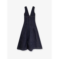 Denim midi dress