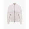 Cotton cardigan with viscose inserts and Monili details