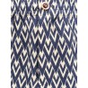 Linen bermuda shorts with toute la v motif